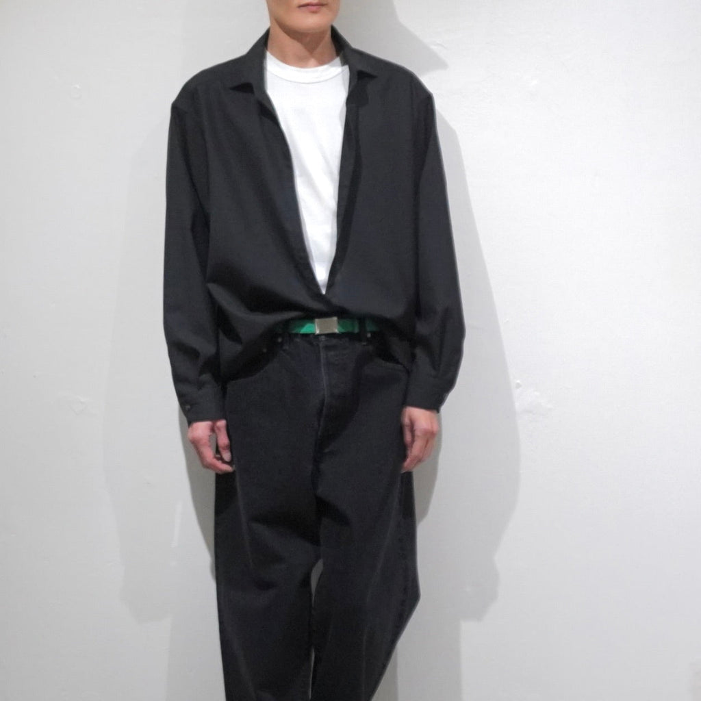 [SCYEBASICS] Selvedge Denim Baggy Jeans Black - apartir Online Store アパルティール セレクトショップ