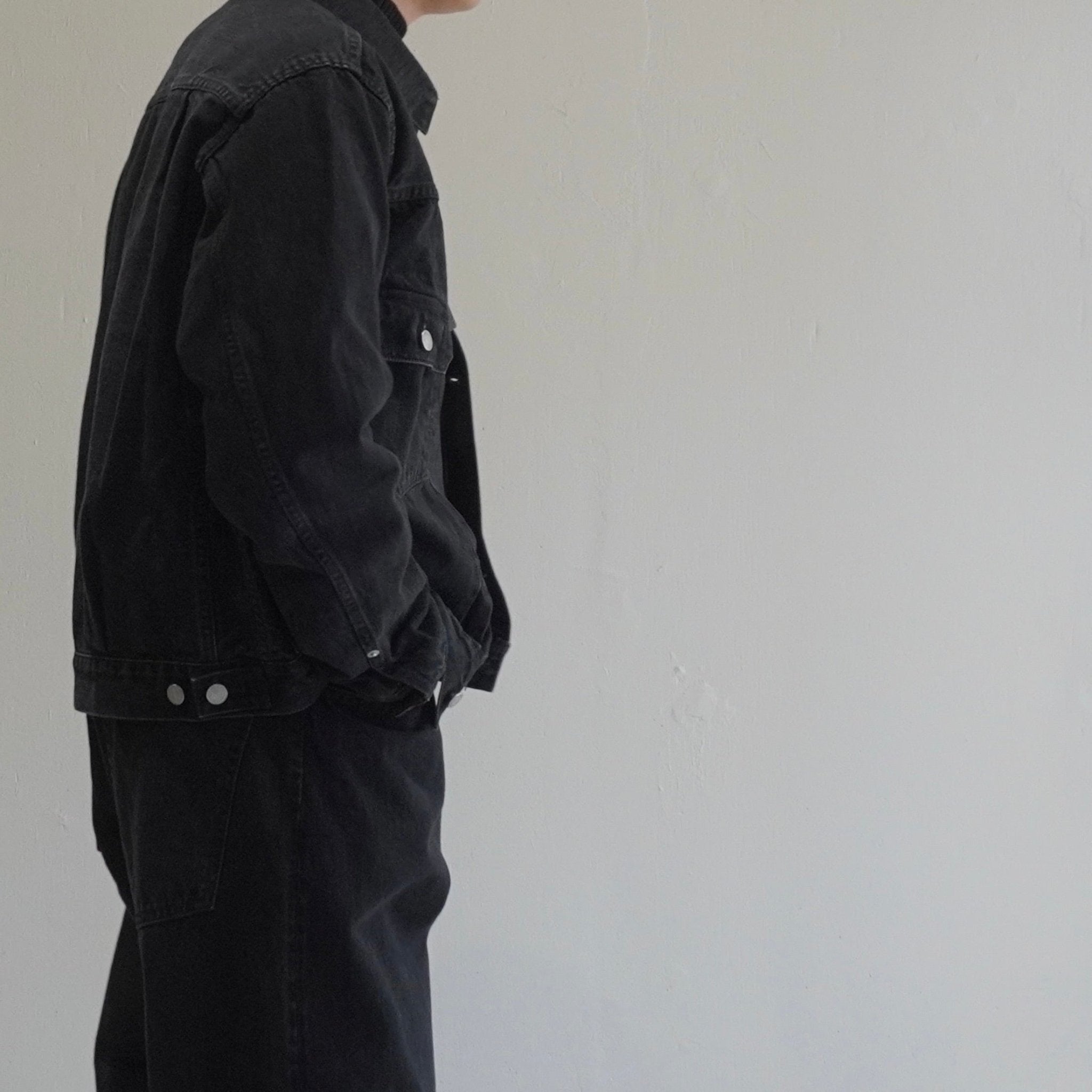 [SCYEBASICS] Selvedge Denim Baggy Jeans Black - apartir Online Store アパルティール セレクトショップ