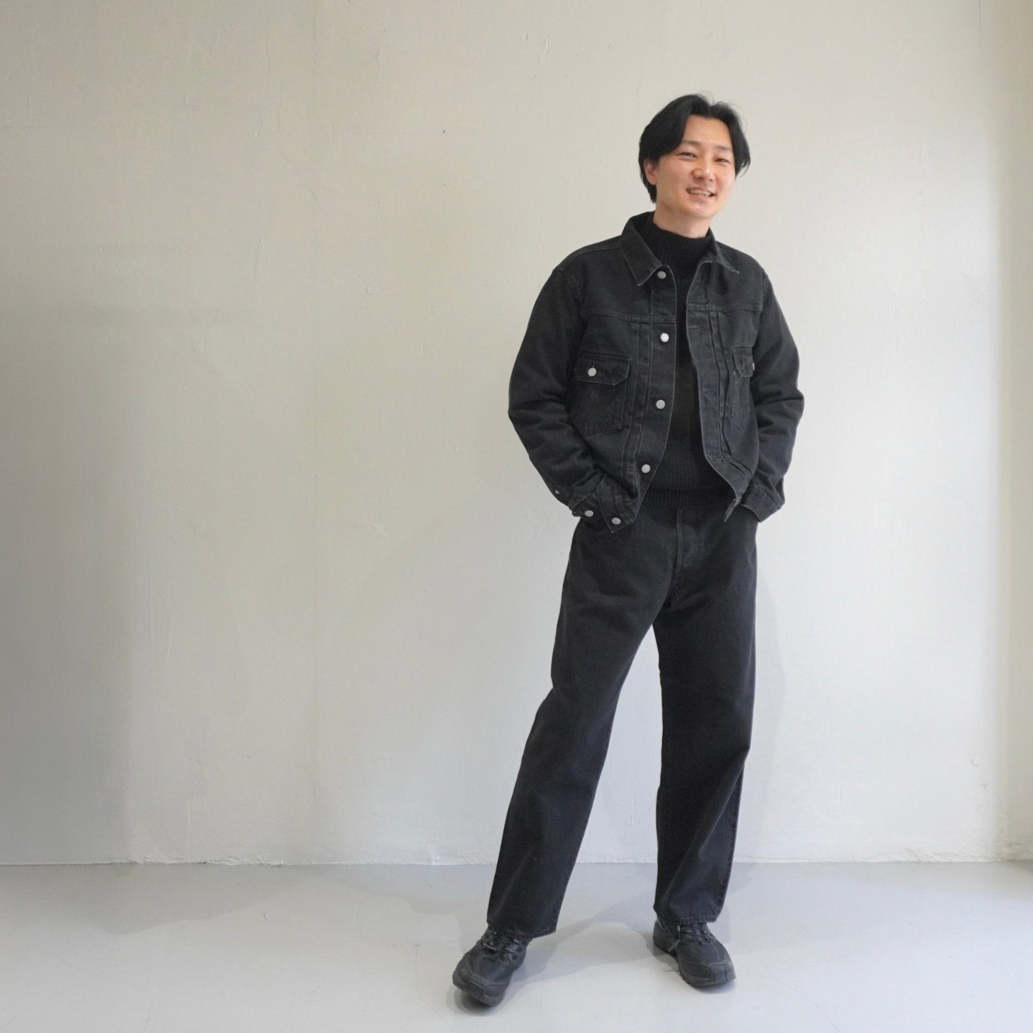 [SCYEBASICS] Selvedge Denim Baggy Jeans Black - apartir Online Store アパルティール セレクトショップ