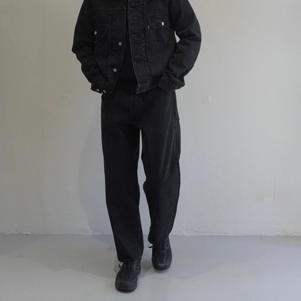 [SCYEBASICS] Selvedge Denim Baggy Jeans Black - apartir Online Store アパルティール セレクトショップ
