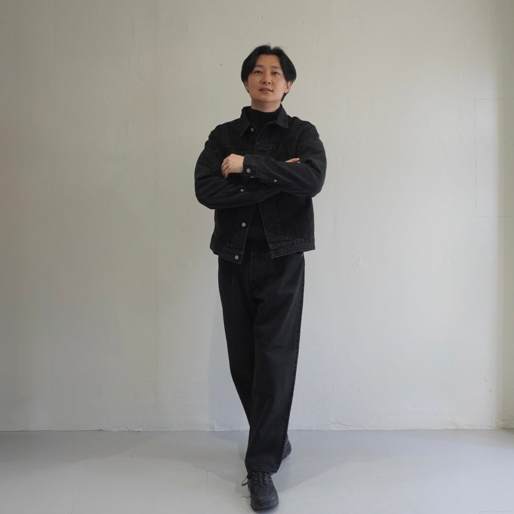 [SCYEBASICS] Selvedge Denim Baggy Jeans Black - apartir Online Store アパルティール セレクトショップ