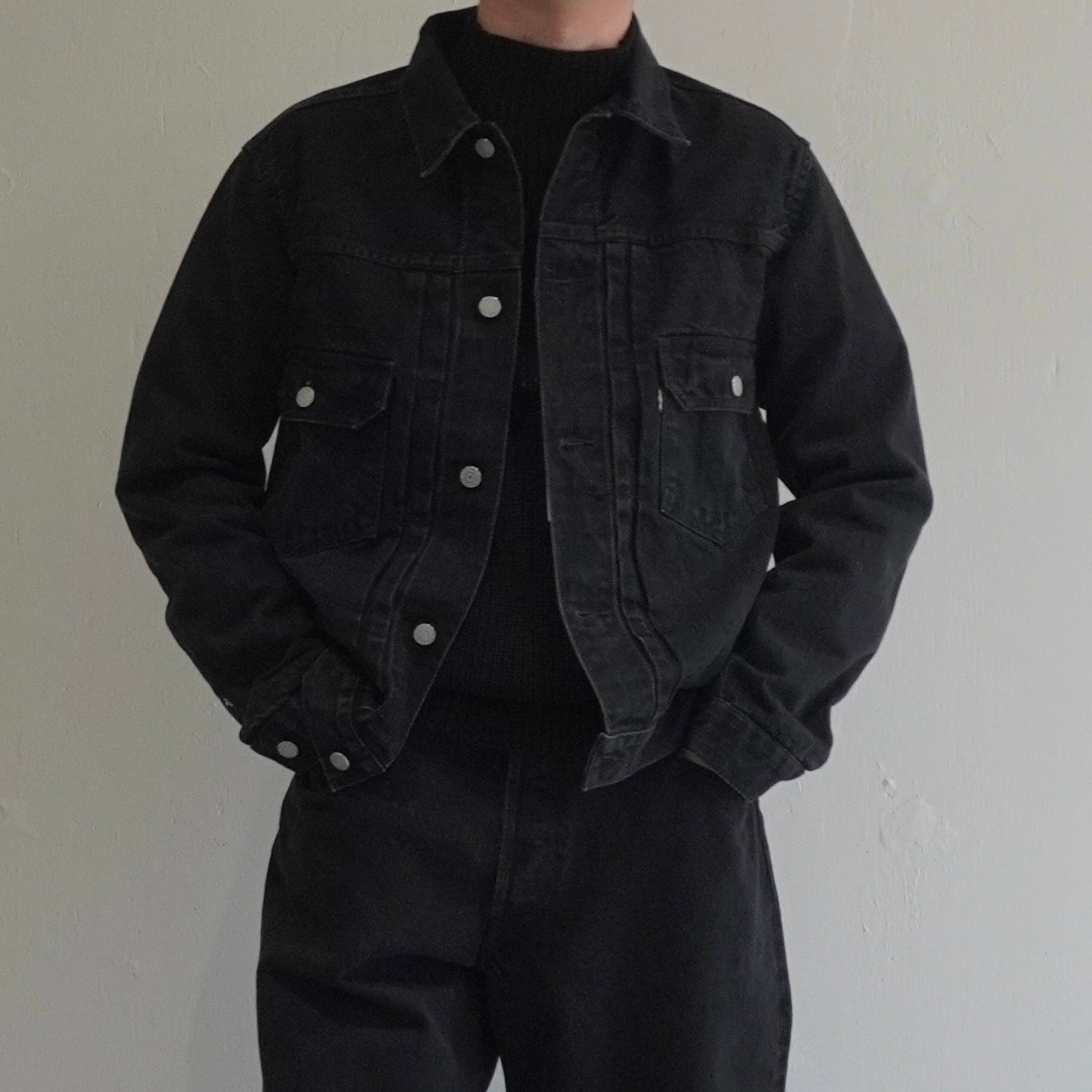 [SCYEBASICS] Selvedge Denim Baggy Jeans Black - apartir Online Store アパルティール セレクトショップ