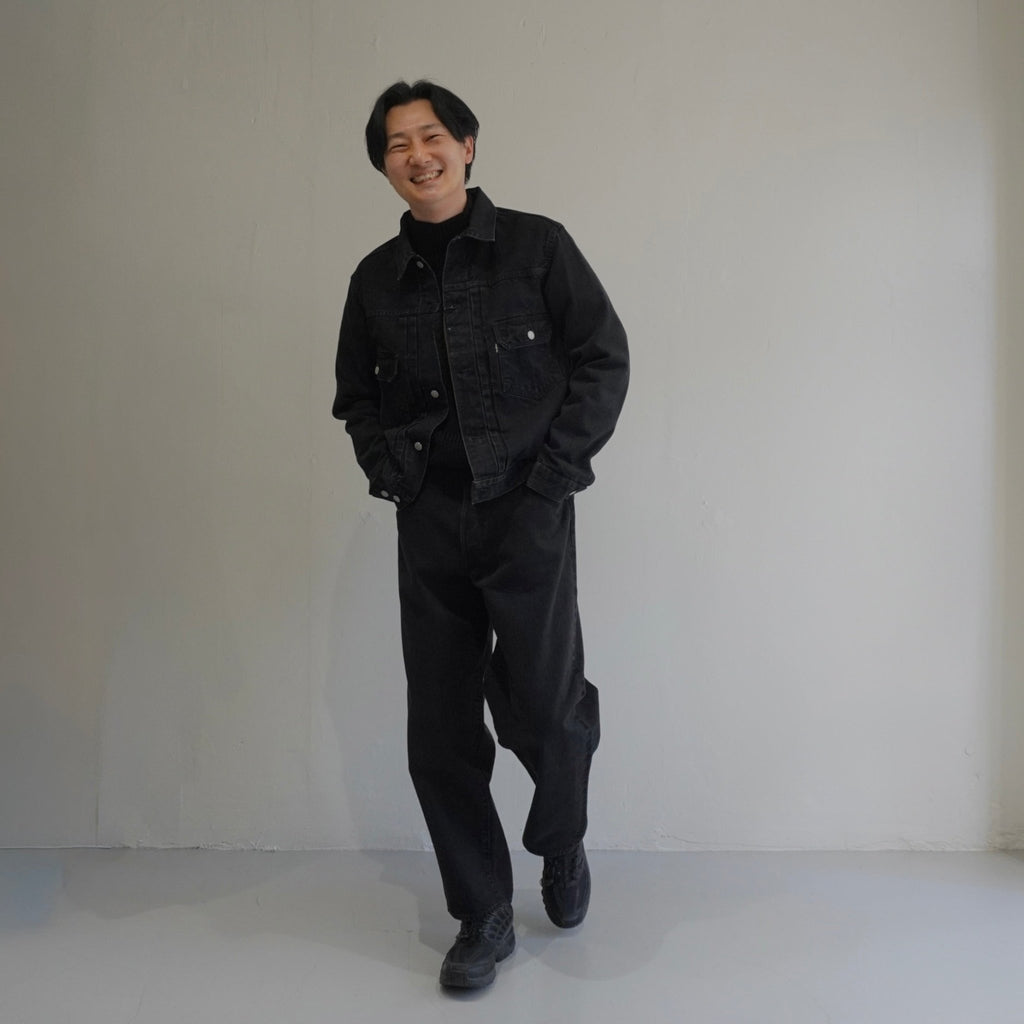 [SCYEBASICS] Selvedge Denim Baggy Jeans Black - apartir Online Store アパルティール セレクトショップ