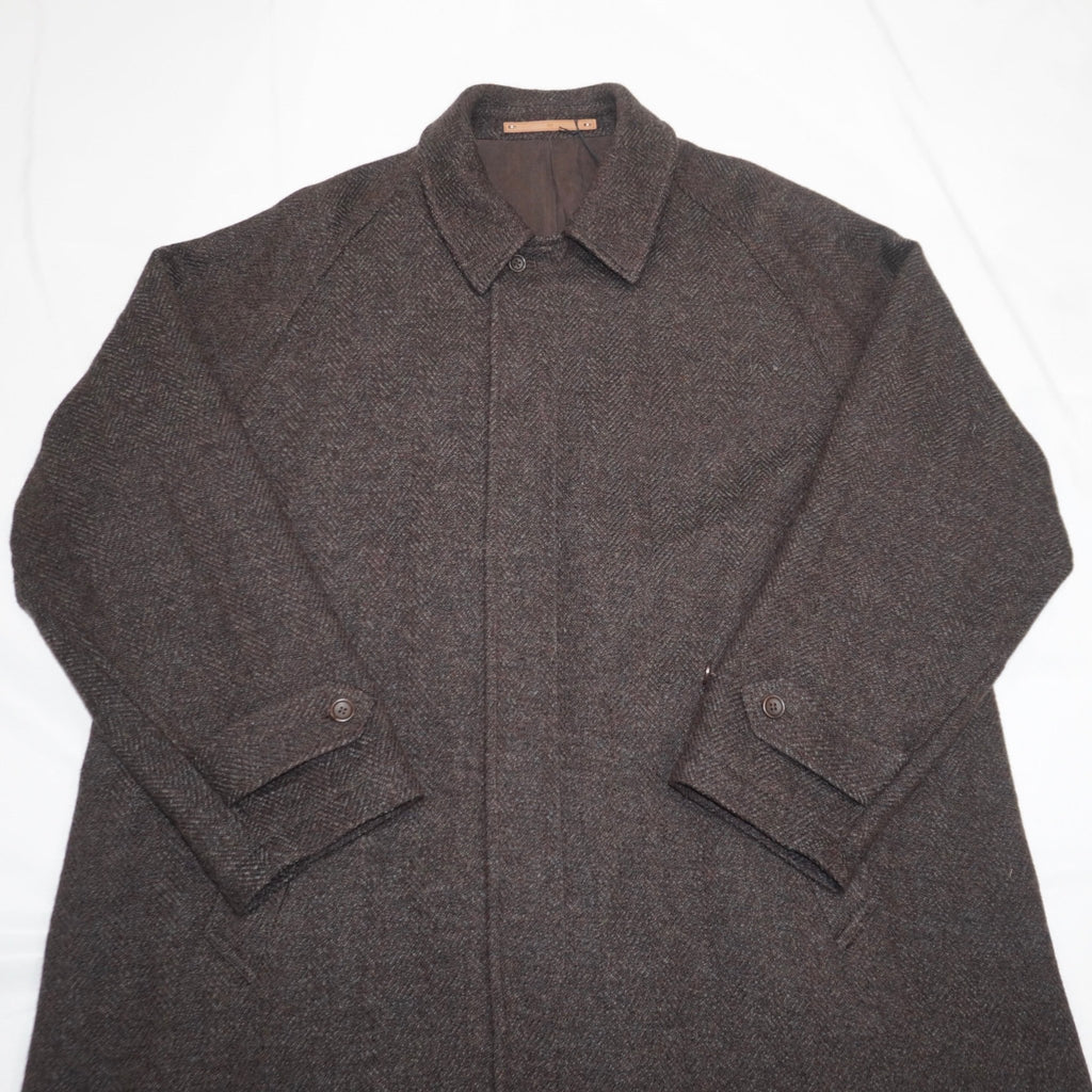 [SCYEBASICS] Shetland Herringbone Tweed Balmacaan Coat サイ シェットランド ヘリンボーン バルマカーンコート - apartir Online Store アパルティール セレクトショップ
