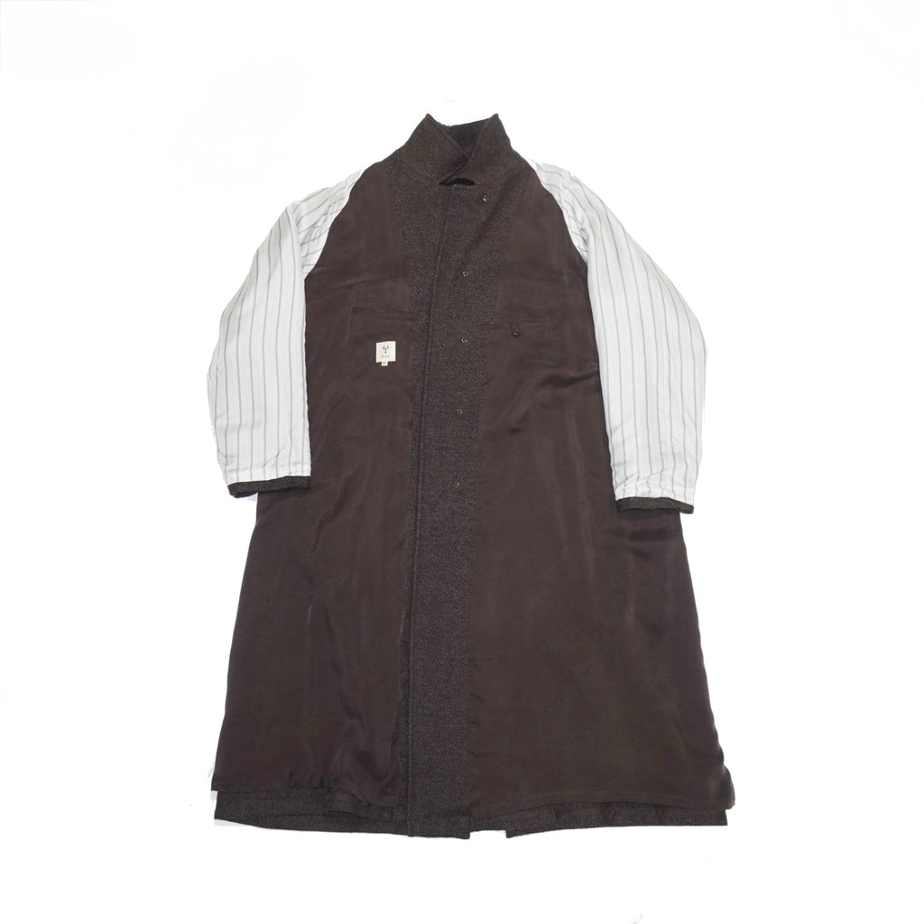 [SCYEBASICS] Shetland Herringbone Tweed Balmacaan Coat サイ シェットランド ヘリンボーン バルマカーンコート - apartir Online Store アパルティール セレクトショップ