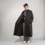 [SCYEBASICS] Shetland Herringbone Tweed Balmacaan Coat サイ シェットランド ヘリンボーン バルマカーンコート - apartir Online Store アパルティール セレクトショップ