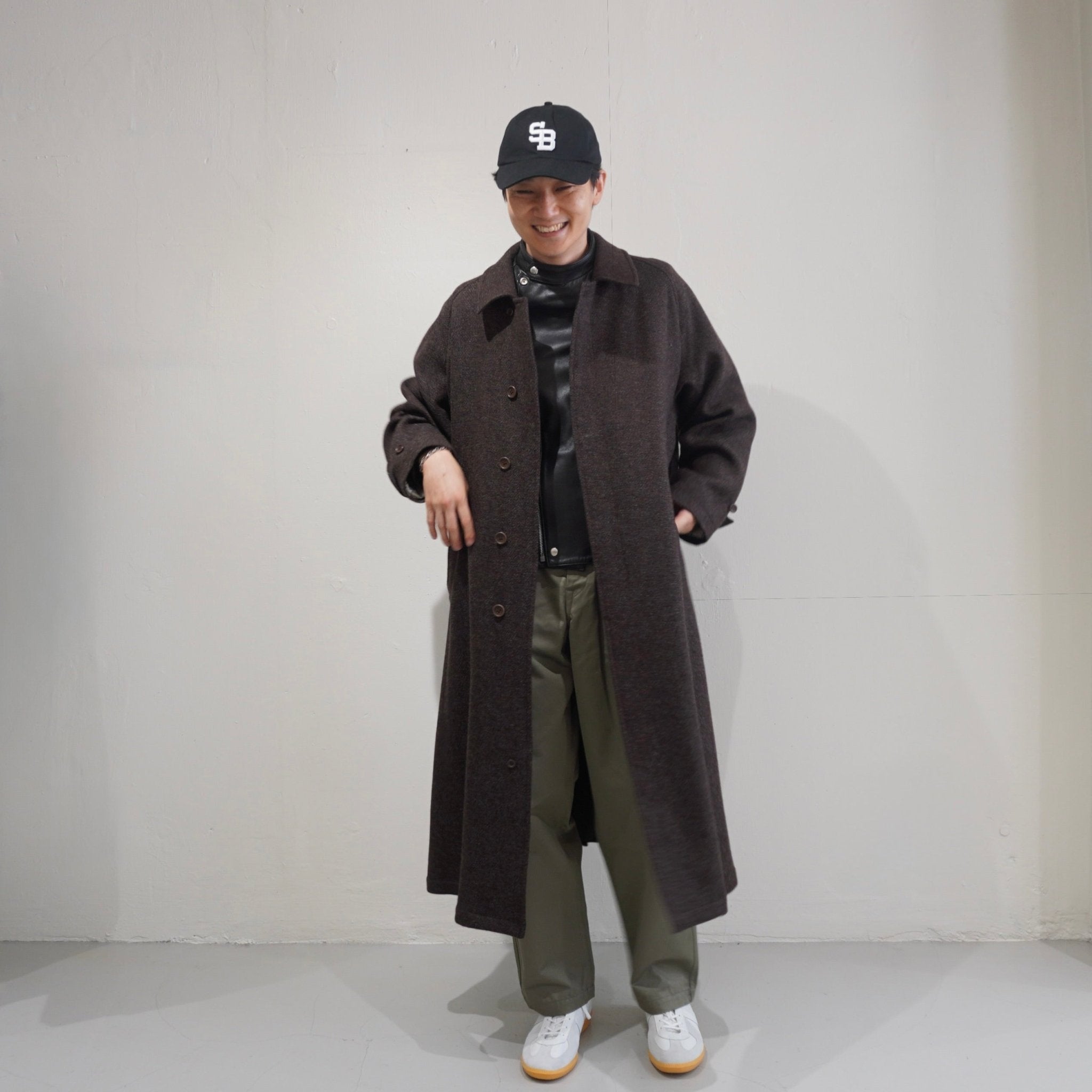 [SCYEBASICS] Shetland Herringbone Tweed Balmacaan Coat サイ シェットランド ヘリンボーン バルマカーンコート - apartir Online Store アパルティール セレクトショップ