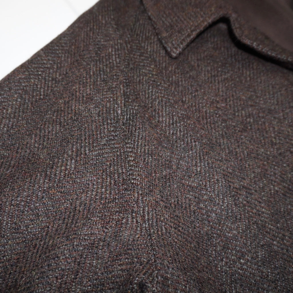 [SCYEBASICS] Shetland Herringbone Tweed Balmacaan Coat サイ シェットランド ヘリンボーン バルマカーンコート - apartir Online Store アパルティール セレクトショップ