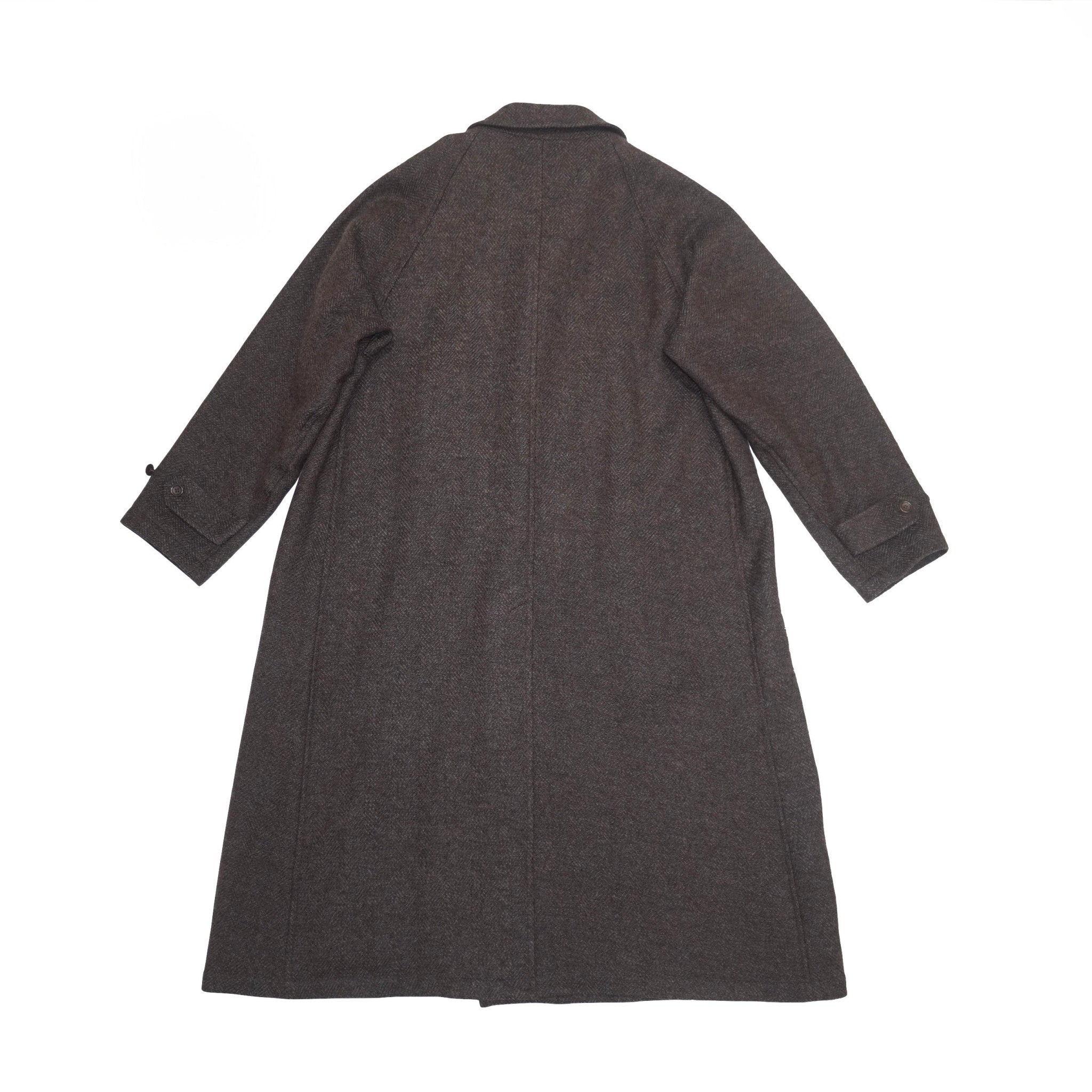 [SCYEBASICS] Shetland Herringbone Tweed Balmacaan Coat サイ シェットランド ヘリンボーン バルマカーンコート - apartir Online Store アパルティール セレクトショップ