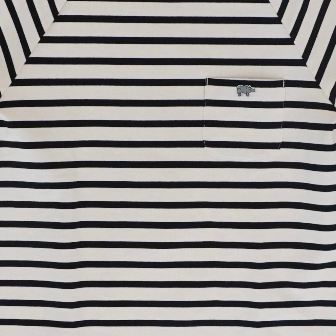 SCYE BASICS] Striped Jersey Paneled T - Shirt サイベーシックス