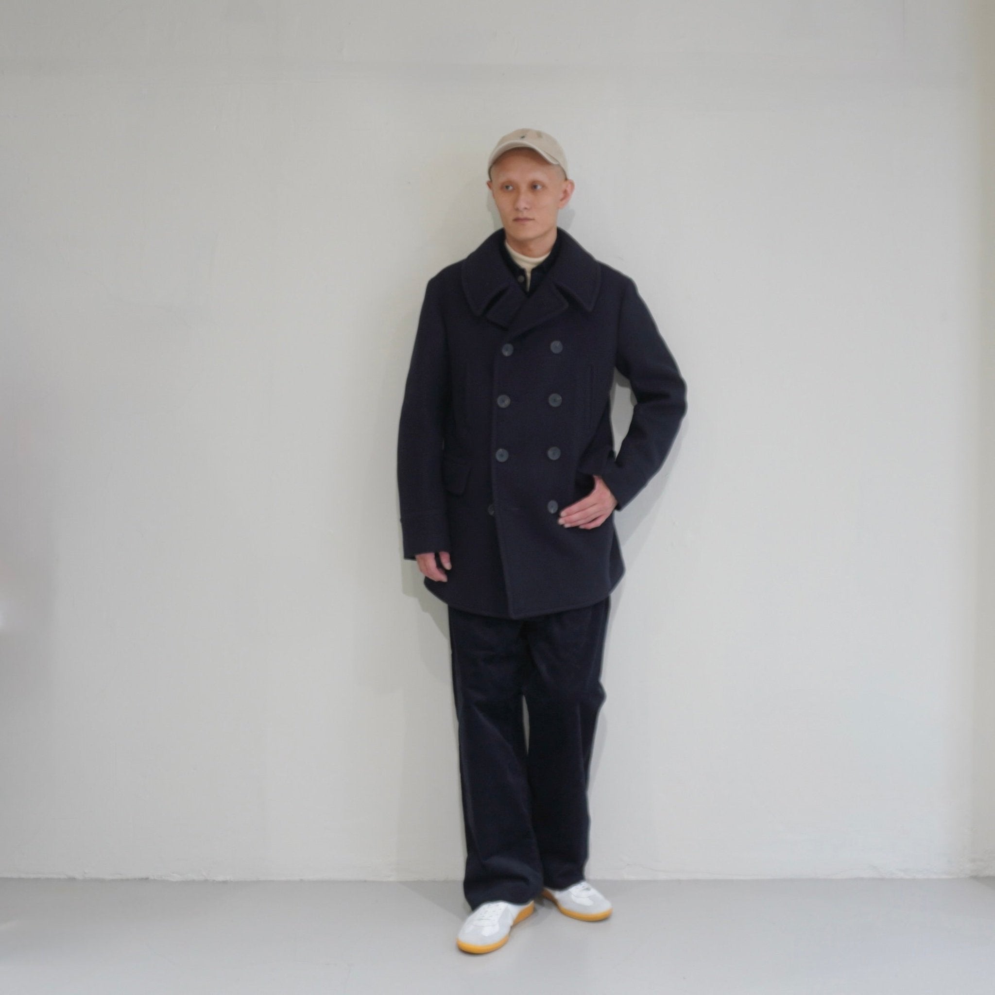 SCYE BASICS] Wool Cashmere Melton Peacoat – apartir Online Store