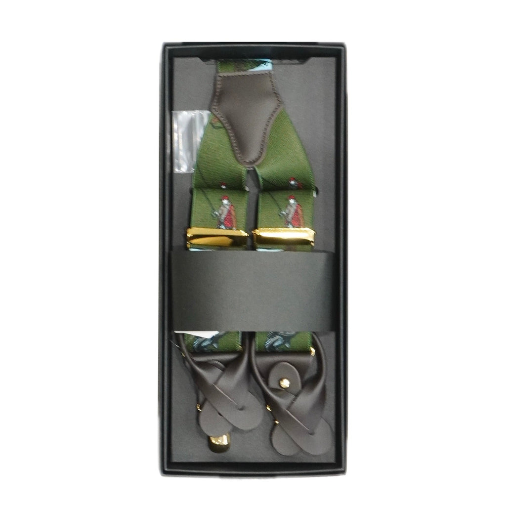 [APARTIR TAILOR] SUSPENDERS FLY FISHING PATTERN - apartir Online Store アパルティール セレクトショップ