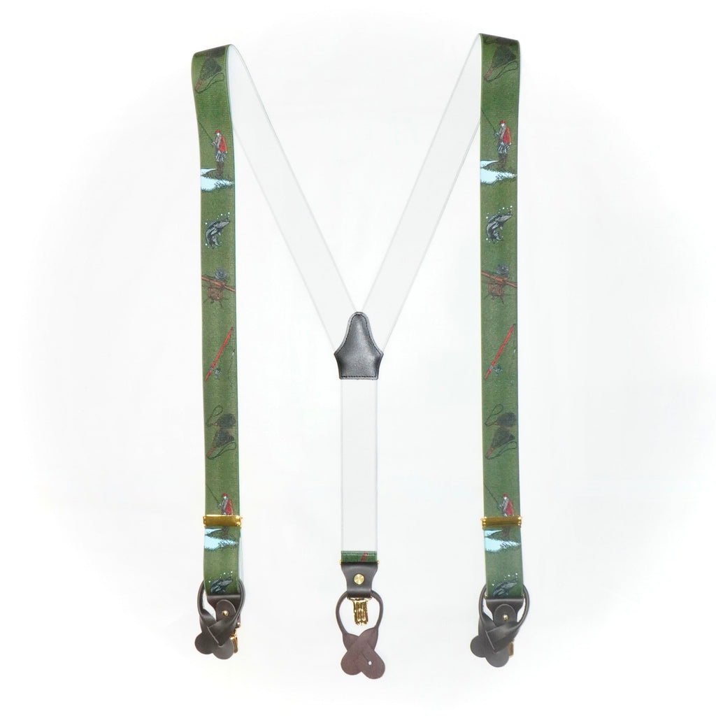 [APARTIR TAILOR] SUSPENDERS FLY FISHING PATTERN - apartir Online Store アパルティール セレクトショップ