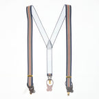 [APARTIR TAILOR] SUSPENDERS REGIMENTAL PATTERN BEIGE×PINK×NAVY - apartir Online Store アパルティール セレクトショップ