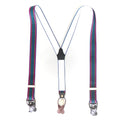 [APARTIR TAILOR] SUSPENDERS REGIMENTAL PATTERN GREEN×PINK×NAVY - apartir Online Store アパルティール セレクトショップ