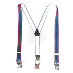 [APARTIR TAILOR] SUSPENDERS REGIMENTAL PATTERN GREEN×PINK×NAVY - apartir Online Store アパルティール セレクトショップ