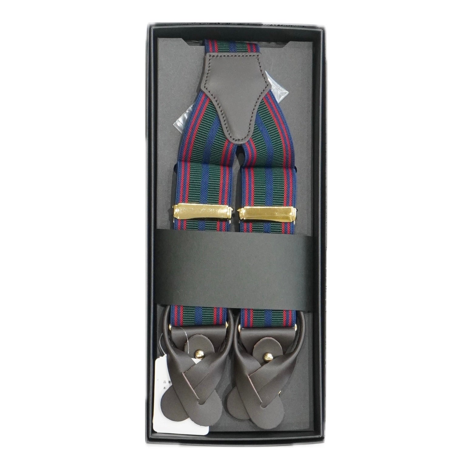 [APARTIR TAILOR] SUSPENDERS REGIMENTAL PATTERN GREEN×PINK×NAVY - apartir Online Store アパルティール セレクトショップ