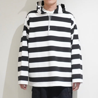 [LENO] BORDER HOODIE BLACK BORDER Tシャツ - #shop_name #アパルティール# #名古屋# #セレクトショップ#