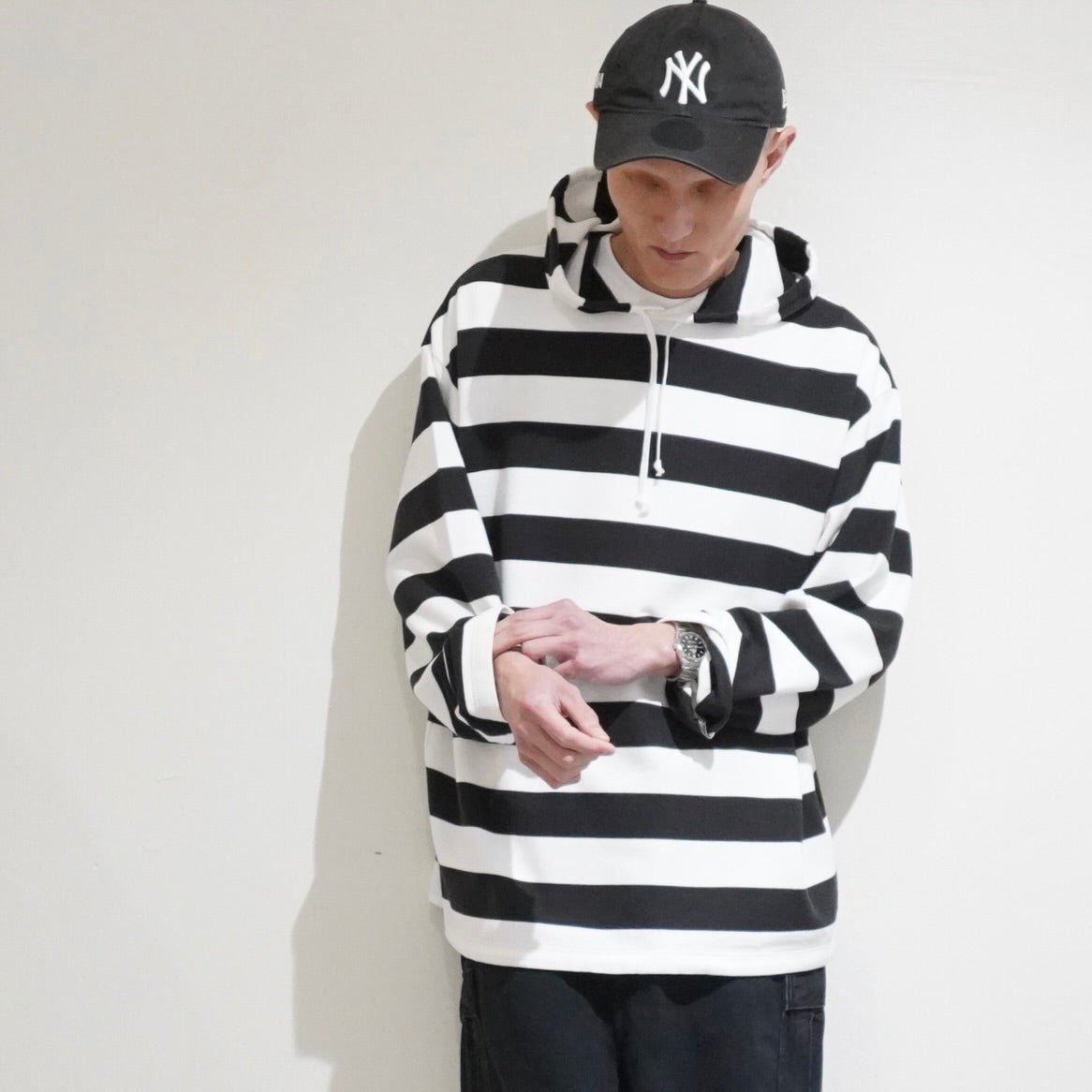 [LENO] WIDE BORDER HOODIE リノ ワイド ボーダー フーディー - apartir Online Store アパルティール セレクトショップ