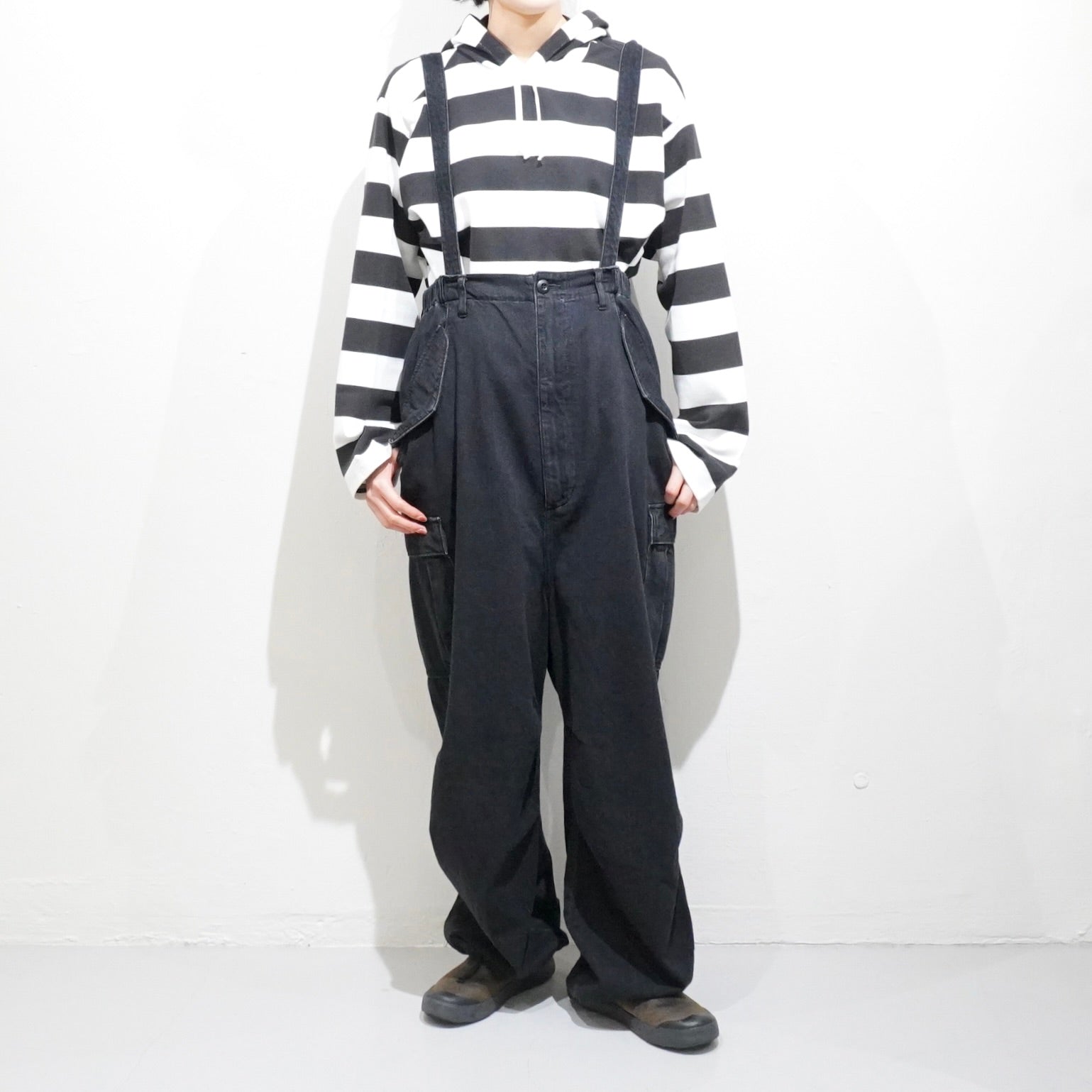[LENO] BORDER HOODIE BLACK BORDER Tシャツ - #shop_name #アパルティール# #名古屋# #セレクトショップ#
