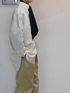 [LENO] BUTTON DOWN SHIRT ECRU リノ シルク/リネン ボタンダウンシャツ エクリュ - apartir Online Store アパルティール セレクトショップ