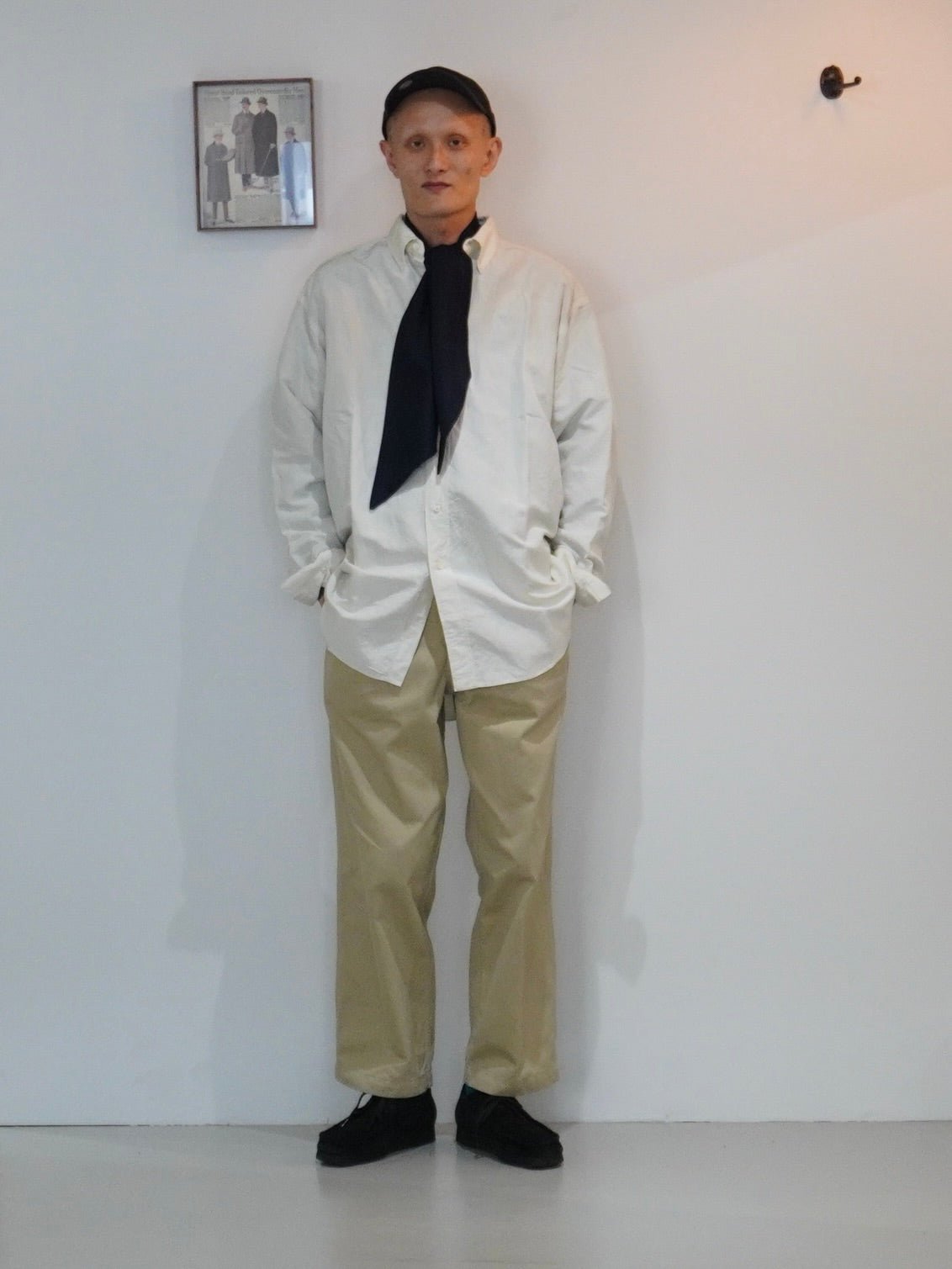 [LENO] BUTTON DOWN SHIRT ECRU リノ シルク/リネン ボタンダウンシャツ エクリュ - apartir Online Store アパルティール セレクトショップ