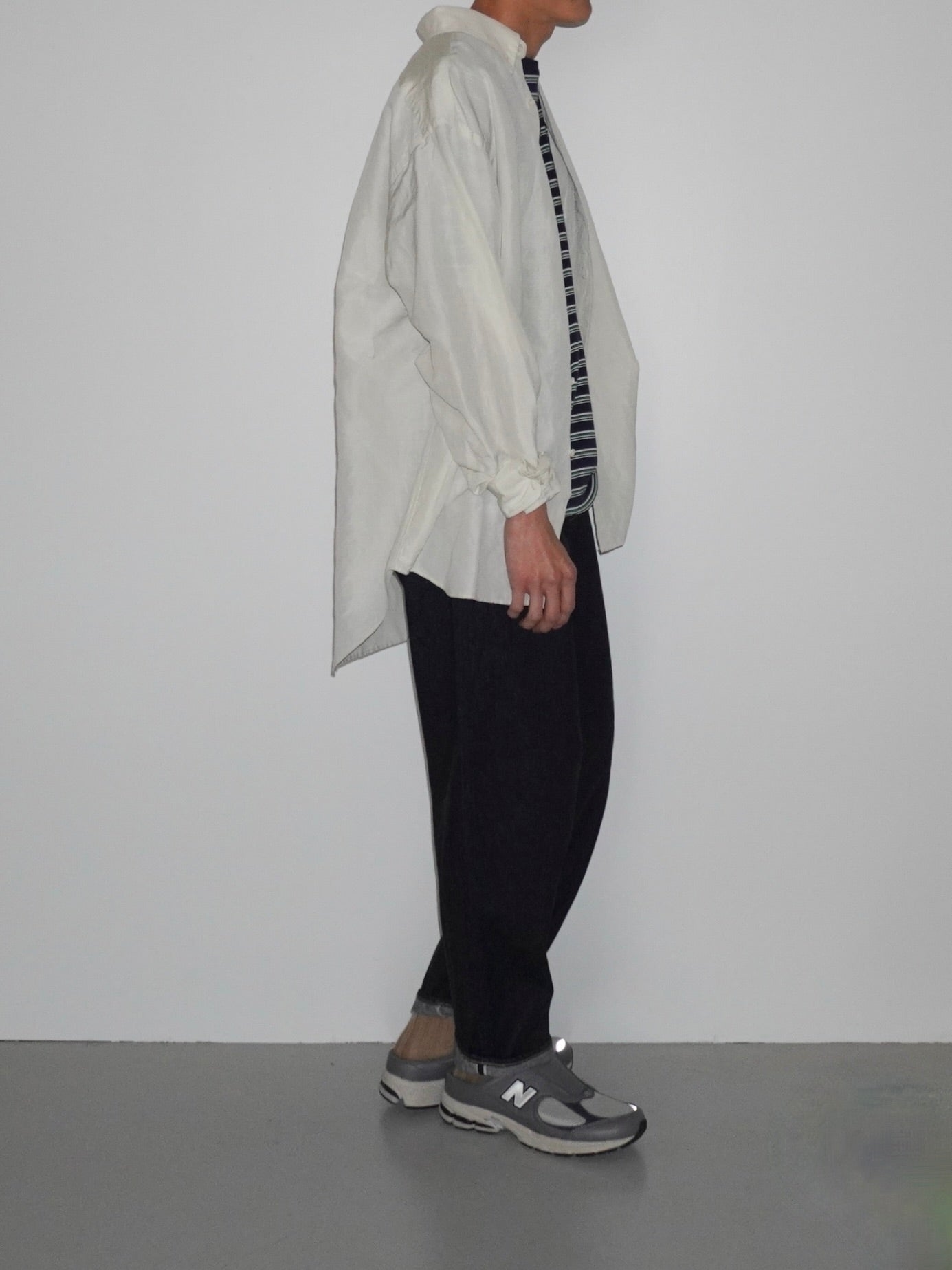 [LENO] BUTTON DOWN SHIRT ECRU リノ シルク/リネン ボタンダウンシャツ エクリュ - apartir Online Store アパルティール セレクトショップ