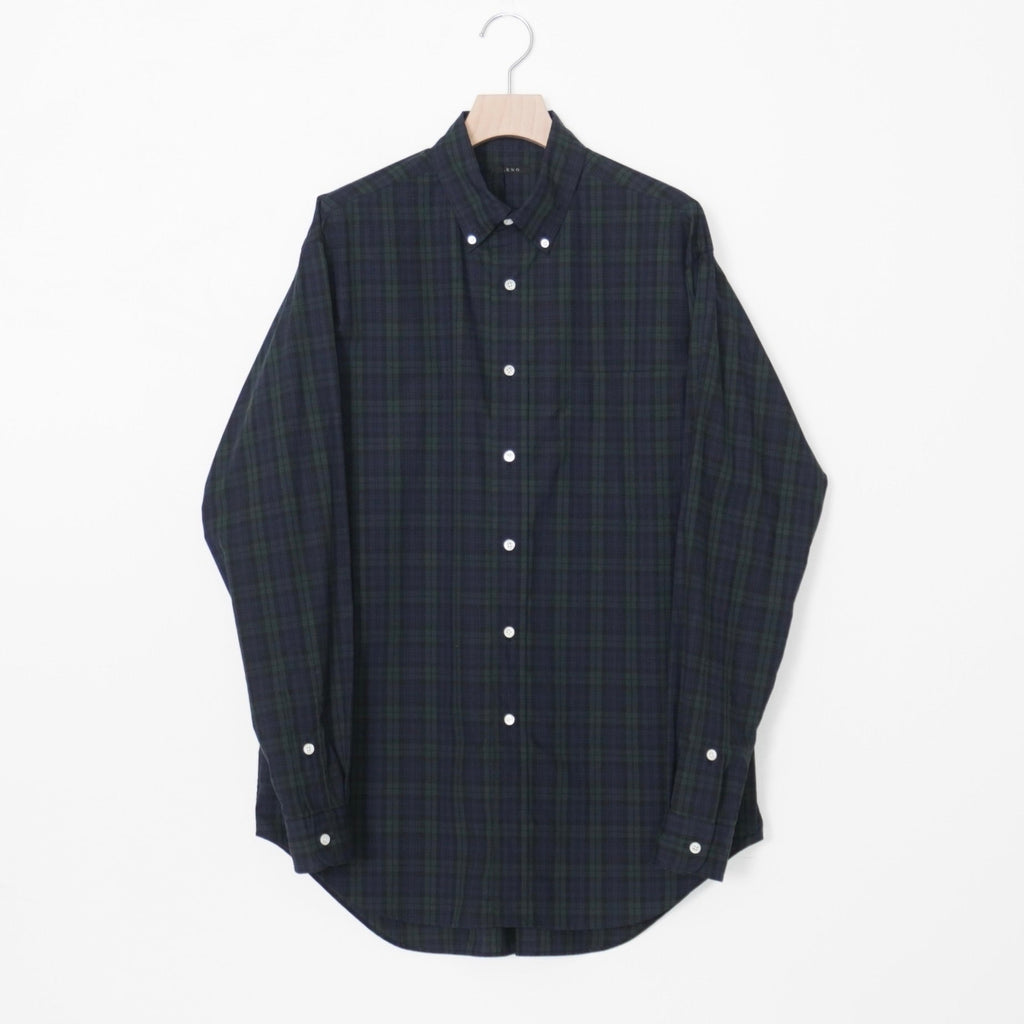 [LENO] BUTTON DOWN SHIRT BLACK WATCH リノ ボタンダウン シャツ ブラックウォッチ - apartir Online Store アパルティール セレクトショップ
