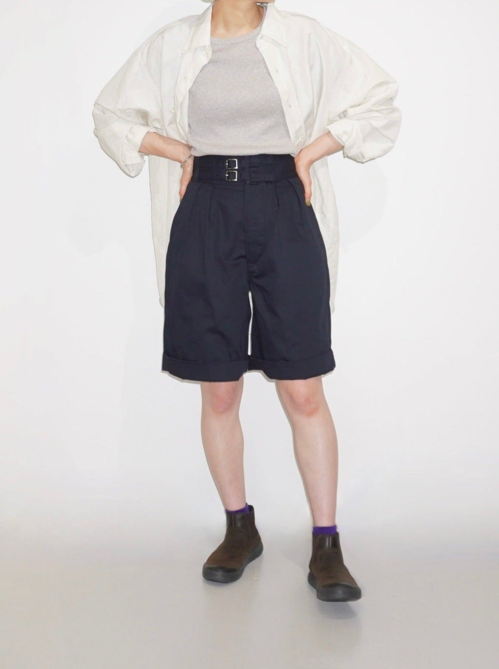 [LENO] DOUBLE BELTED GURKHA SHORT TROUSERS WOMENS - apartir Online Store アパルティール セレクトショップ