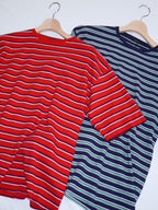 [LENO] HALF SLEEVE BORDER T - SHIRT リノ フライス生地 ボーダー Tシャツ - apartir Online Store アパルティール セレクトショップ