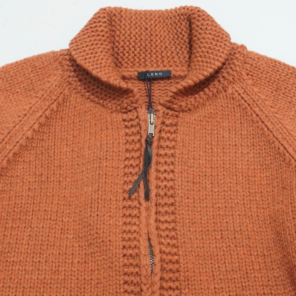 [LENO] HAND KNITTED ZIP CARDIGAN リノ ヴィンテージカウチンセーター - apartir Online Store アパルティール セレクトショップ