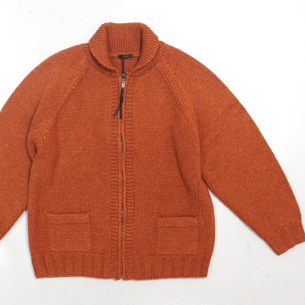 [LENO] HAND KNITTED ZIP CARDIGAN リノ ヴィンテージカウチンセーター - apartir Online Store アパルティール セレクトショップ