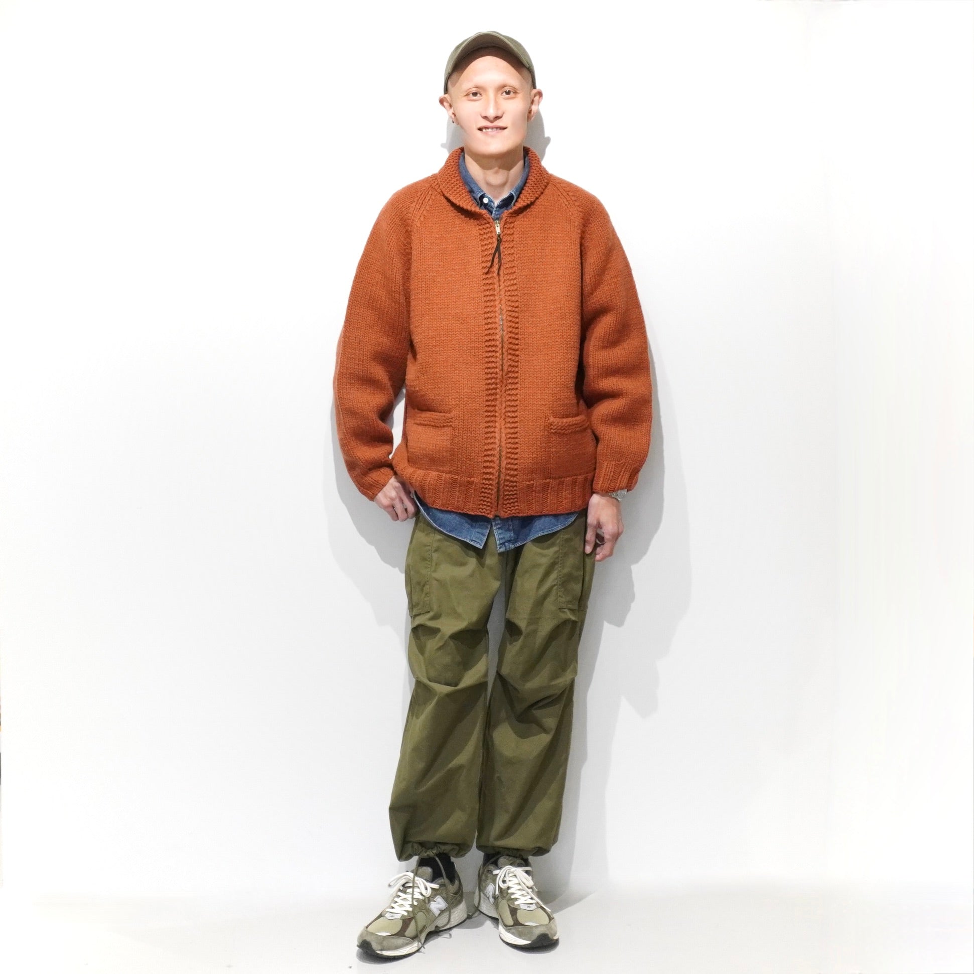 [LENO] HAND KNITTED ZIP CARDIGAN リノ ヴィンテージカウチンセーター - apartir Online Store アパルティール セレクトショップ