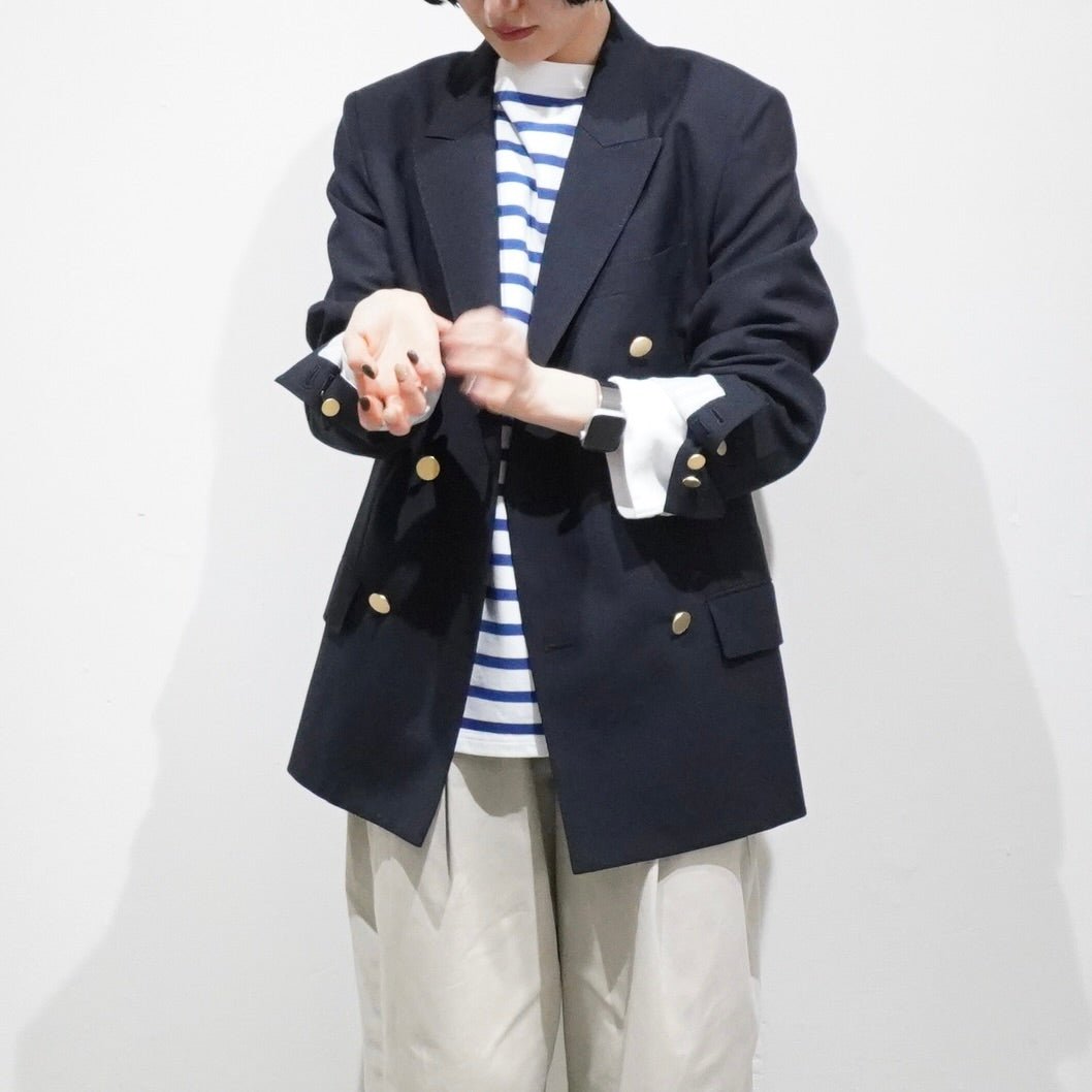 [LENO] DOUBLE NAVY BLAZER リノ ダブル ネイビー ブレザー - apartir Online Store アパルティール セレクトショップ