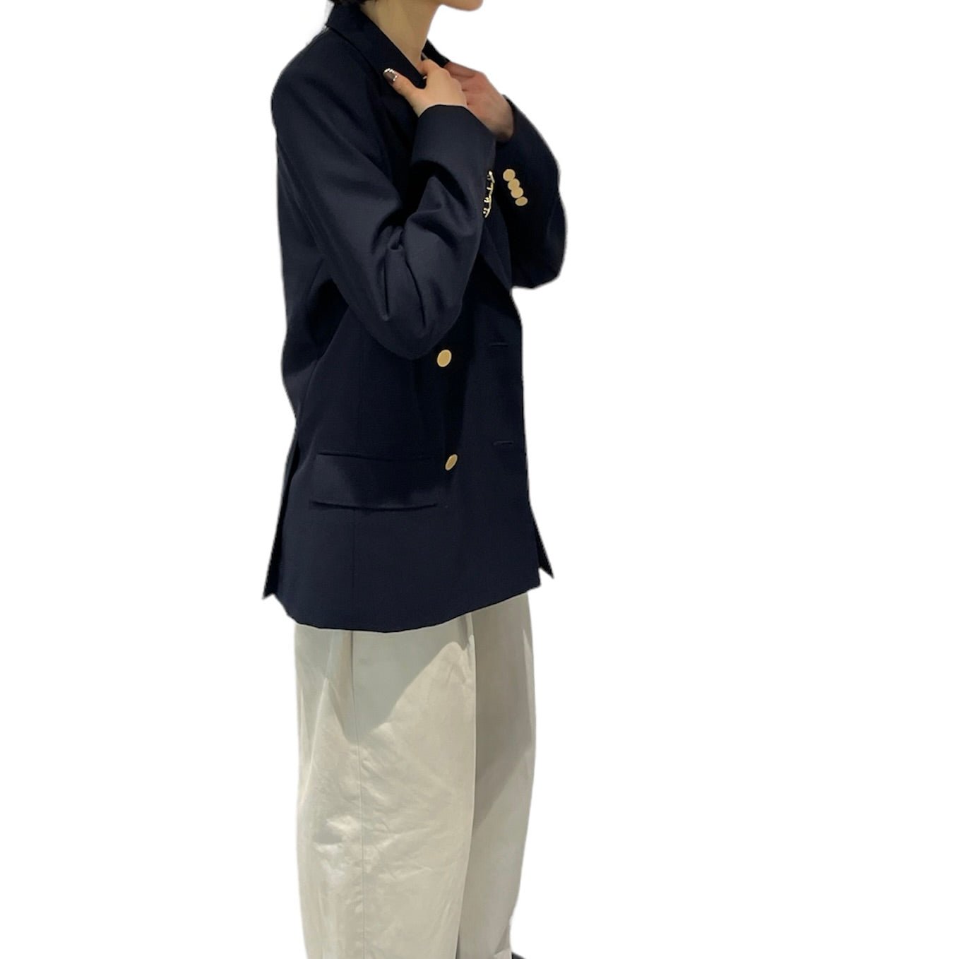 [LENO] DOUBLE NAVY BLAZER リノ ダブル ネイビー ブレザー