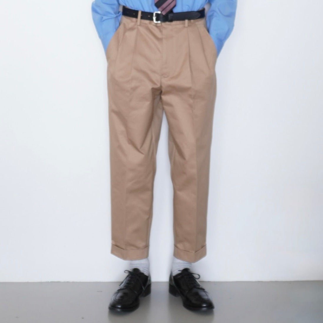 [SCYE BASICS] San Joaquin Cotton Chino Pleated Trousers