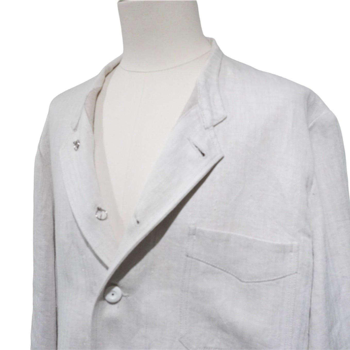 [Scye] Linen Herringbone Stand Collar Work Jacket アウター - #shop_name #アパルティール# #名古屋# #セレクトショップ#