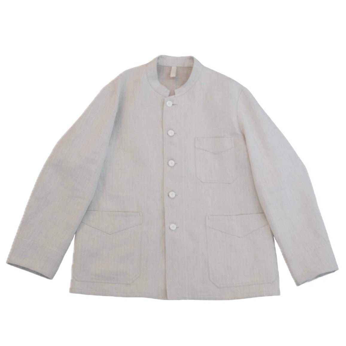 [Scye] Linen Herringbone Stand Collar Work Jacket サイ リネン ワーク ジャケット - apartir Online Store アパルティール セレクトショップ