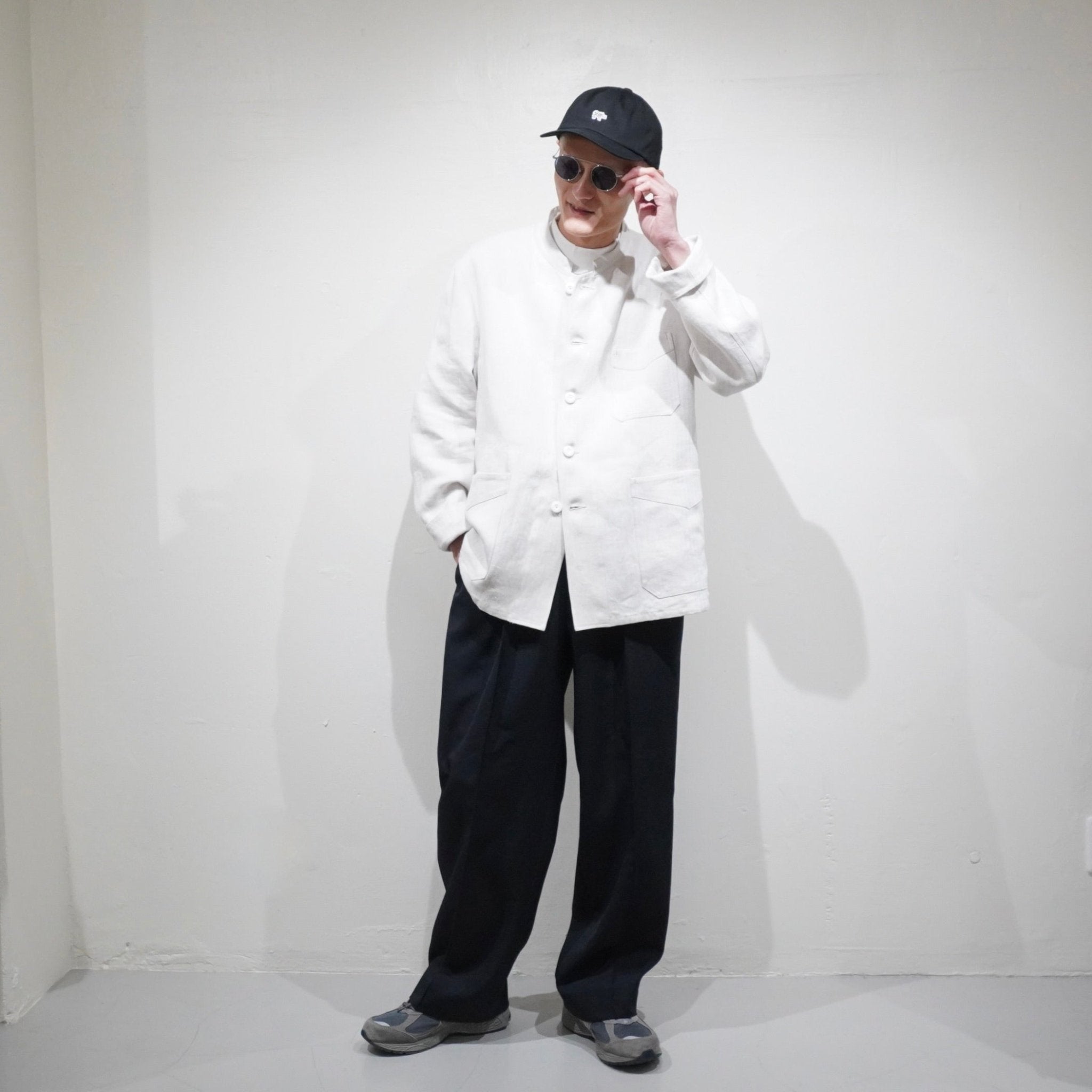 [Scye] Linen Herringbone Stand Collar Work Jacket サイ リネン ワーク ジャケット - apartir Online Store アパルティール セレクトショップ