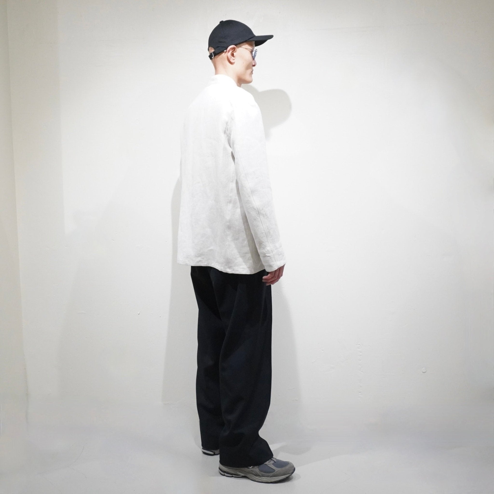 [Scye] Linen Herringbone Stand Collar Work Jacket サイ リネン ワーク ジャケット - apartir Online Store アパルティール セレクトショップ