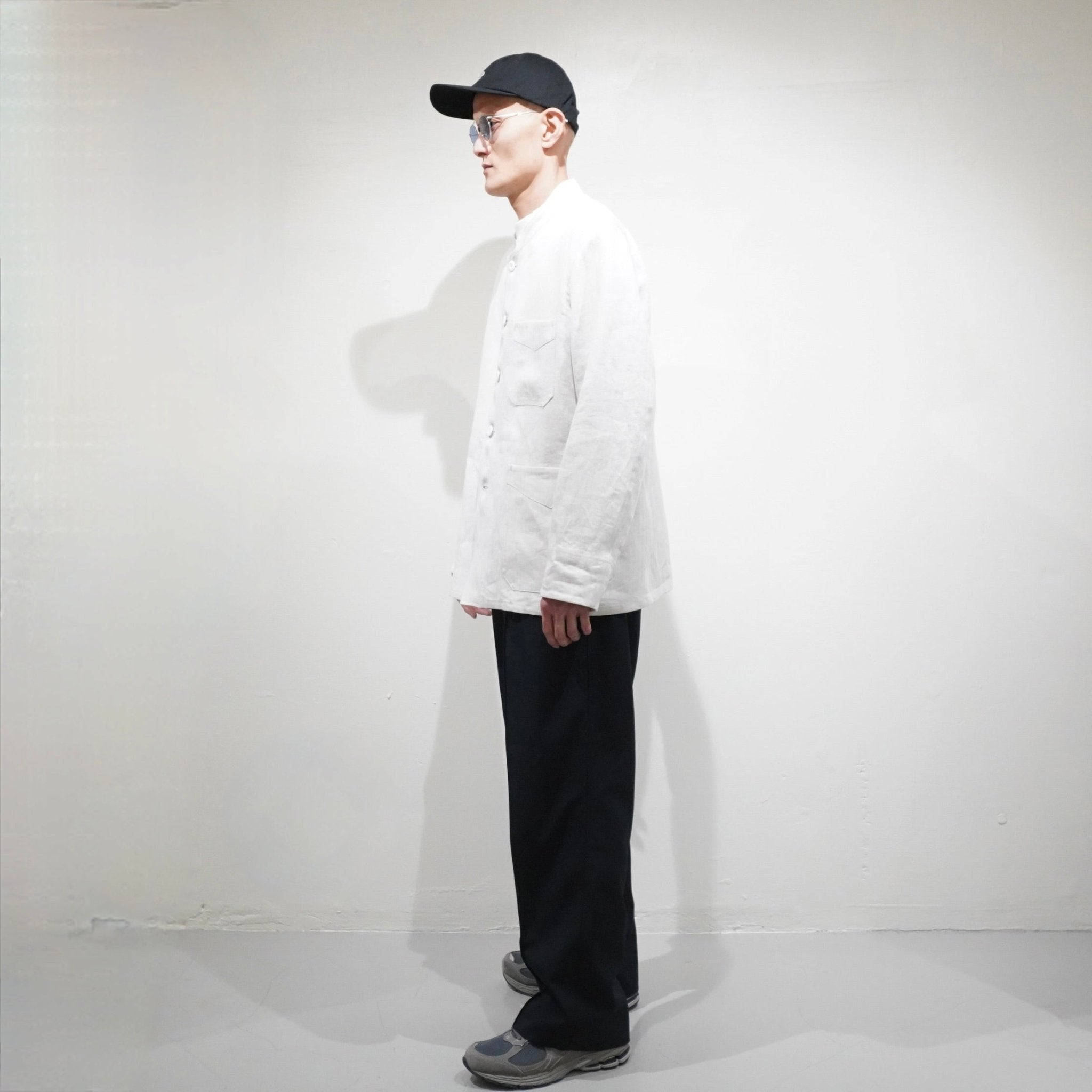 [Scye] Linen Herringbone Stand Collar Work Jacket サイ リネン ワーク ジャケット - apartir Online Store アパルティール セレクトショップ