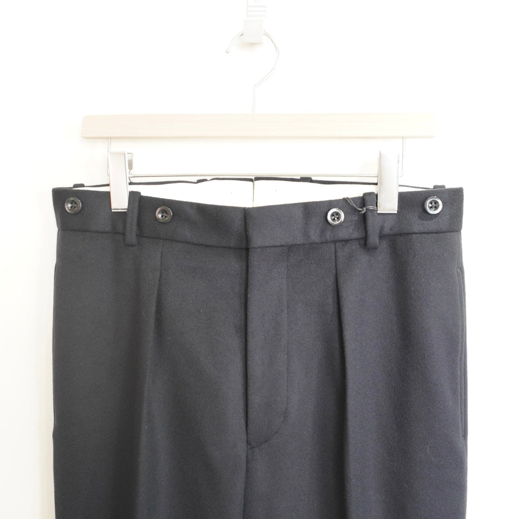 [SCYE] Loden Cloth Tailored Trousers サイ ワンタック ローデンクロス ワイド トラウザーズ - apartir Online Store アパルティール セレクトショップ