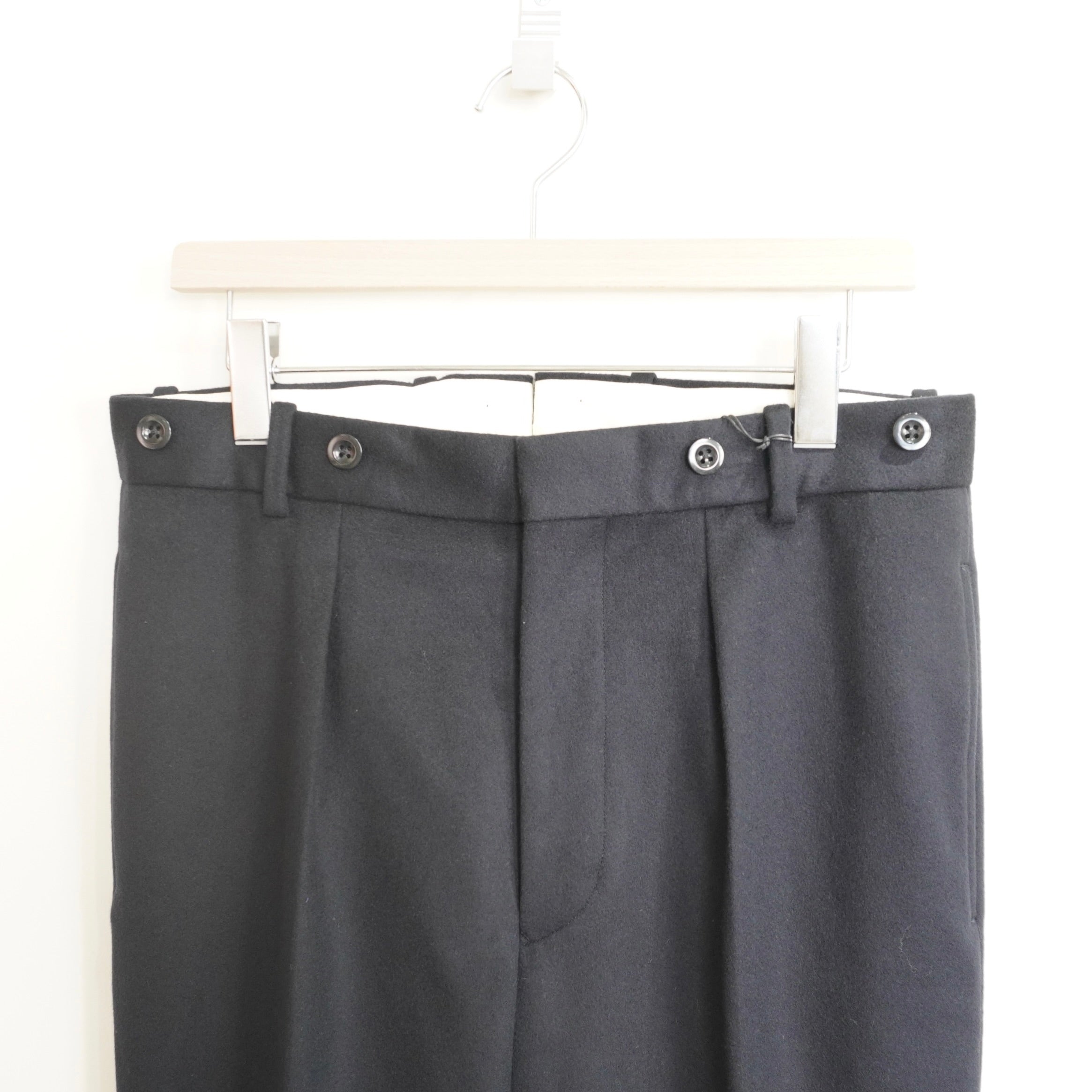 [SCYE] Loden Cloth Tailored Trousers サイ ワンタック ローデンクロス ワイド トラウザーズ - apartir Online Store アパルティール セレクトショップ