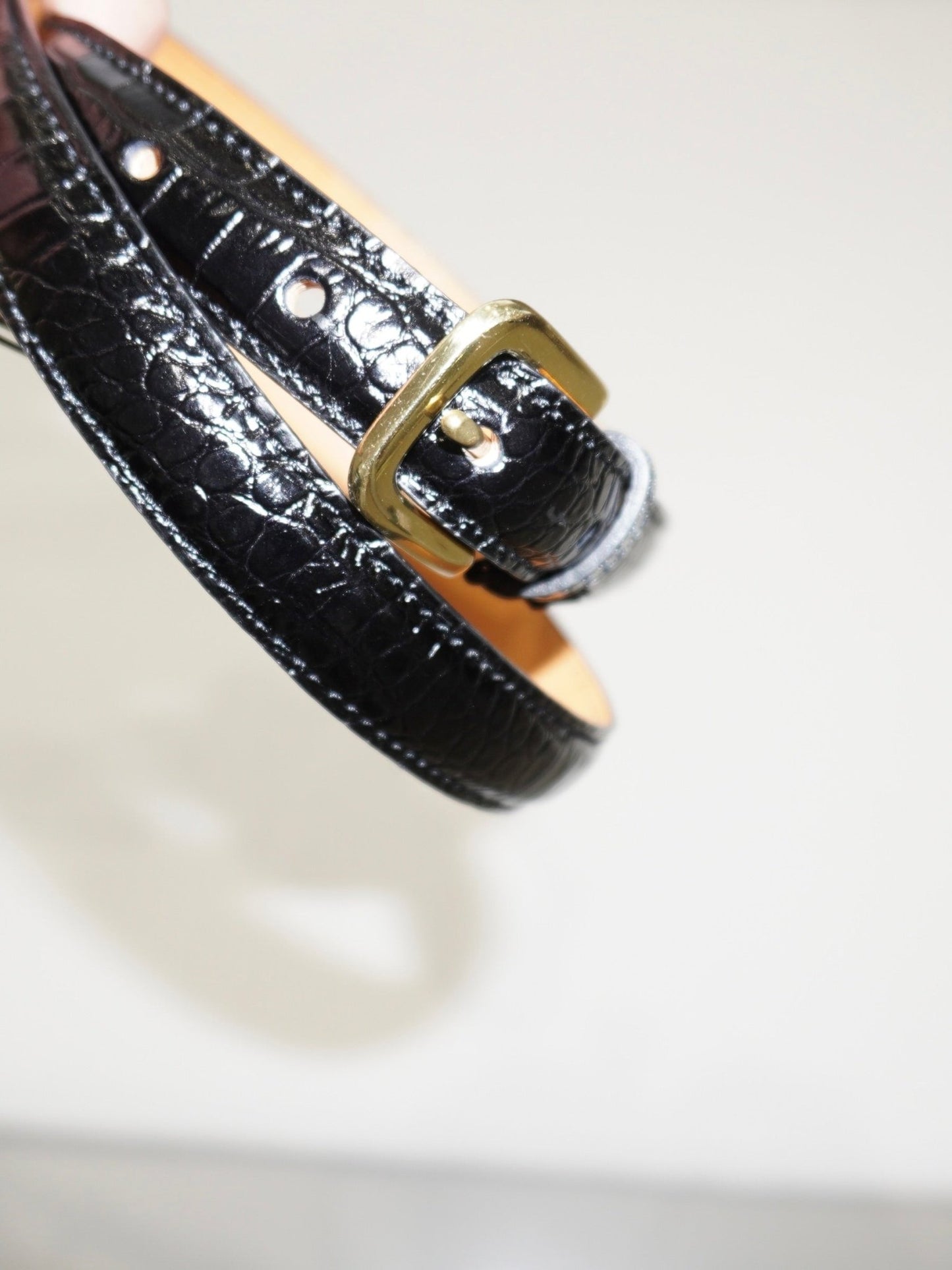 [Scye] Press Croco Dress Belt Black ベルト - #shop_name #アパルティール# #名古屋# #セレクトショップ#