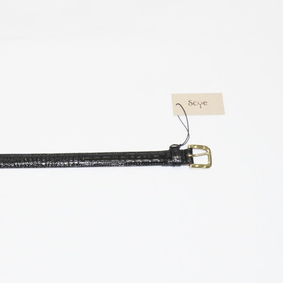[Scye] Press Croco Dress Belt Black ベルト - #shop_name #アパルティール# #名古屋# #セレクトショップ#