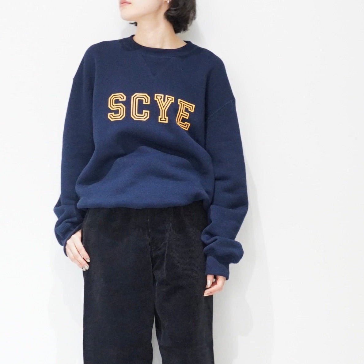 SCYEBASICS] Fleece Back Jersey Sweatshirt サイベーシックス