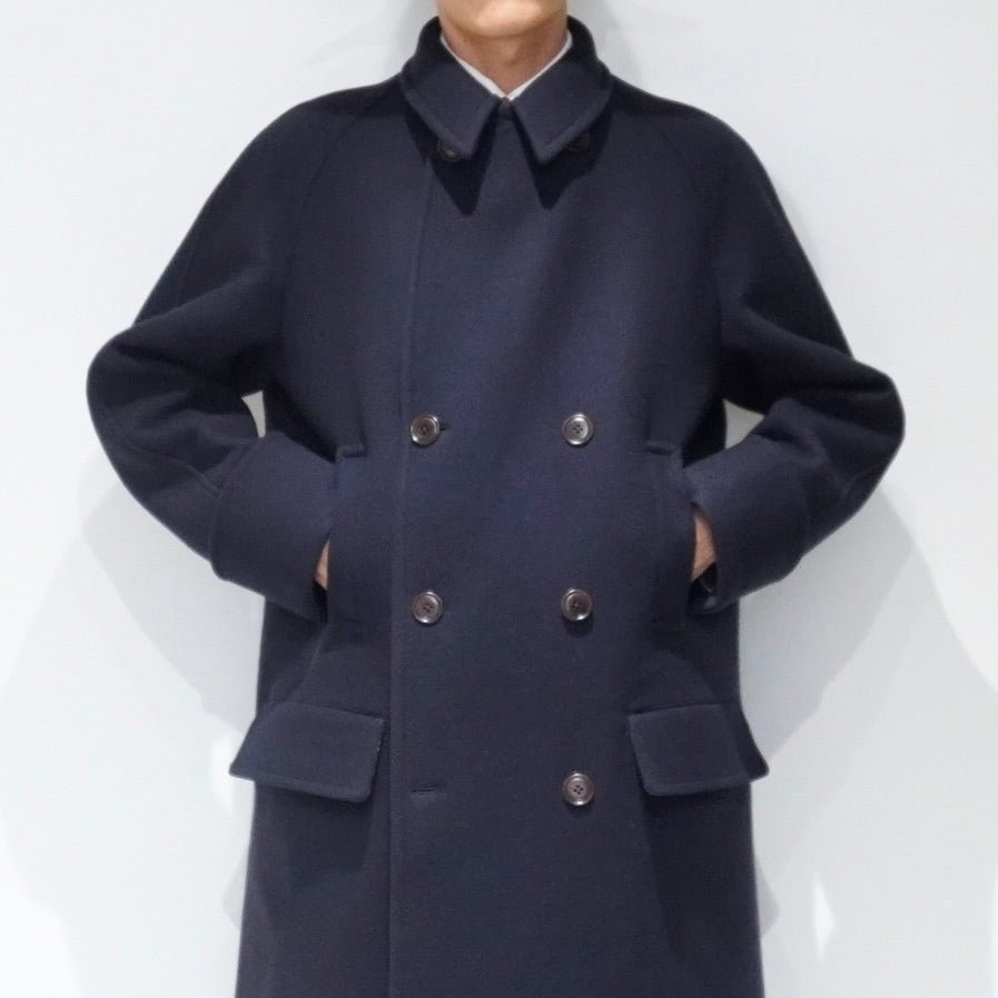 [SCYEBASICS] Super140 Wool Melton D.B Overcoat